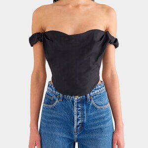 Draped Silk Corset Top NWT